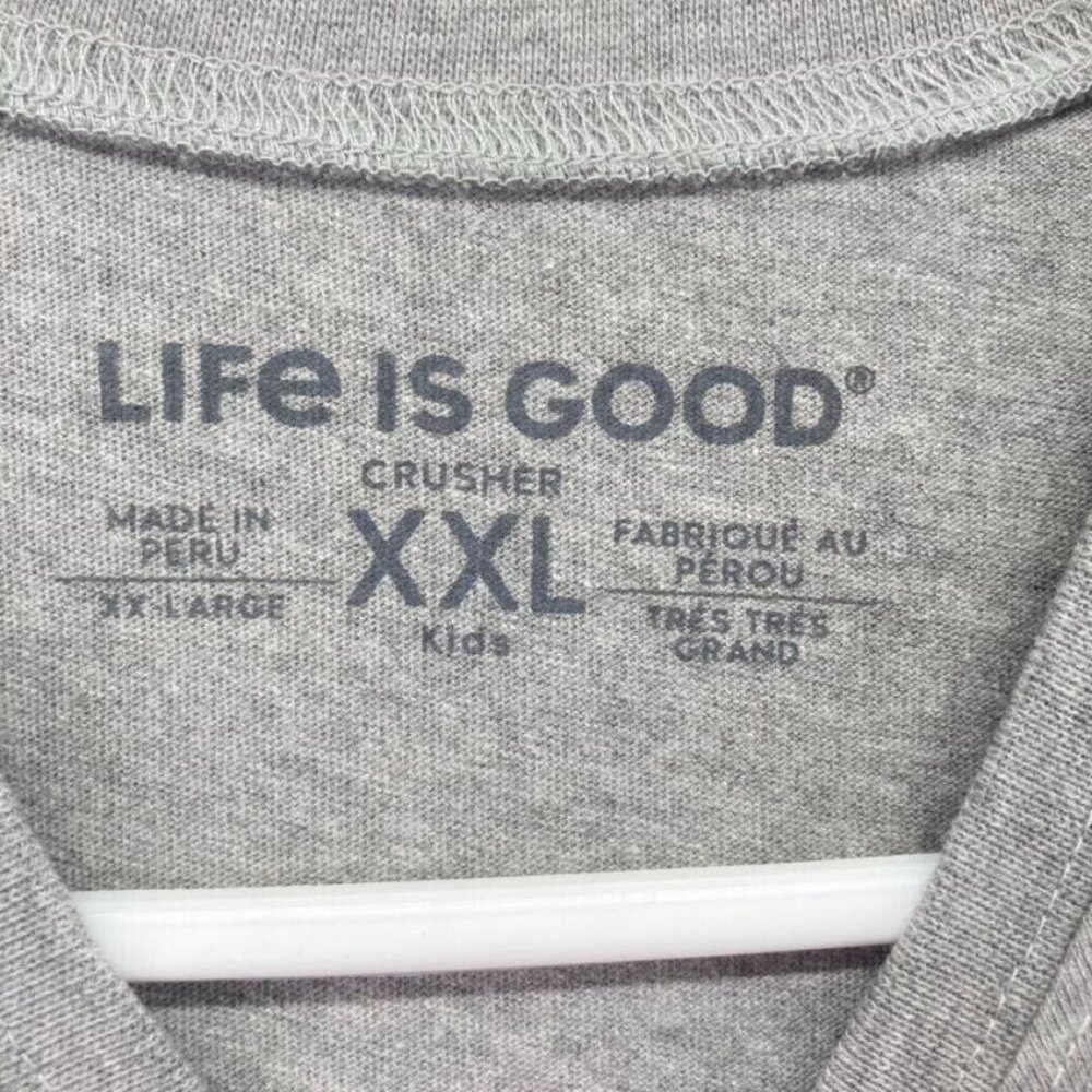 Life Is Good Boys Baseball Crusher T Shirt Size XXL Gray Short Sleeve - Picture 4 of 8